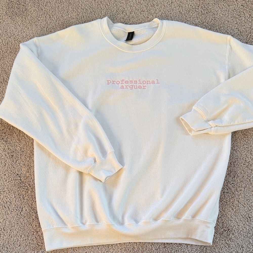 NWOT Professional Arguer embroidered sweatshirt - Size L